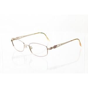 Marchon Tres Jolie 135 Sparkling Rose 53-17-135 Eyeglasses FRAMES ONLY-FAIR-READ
